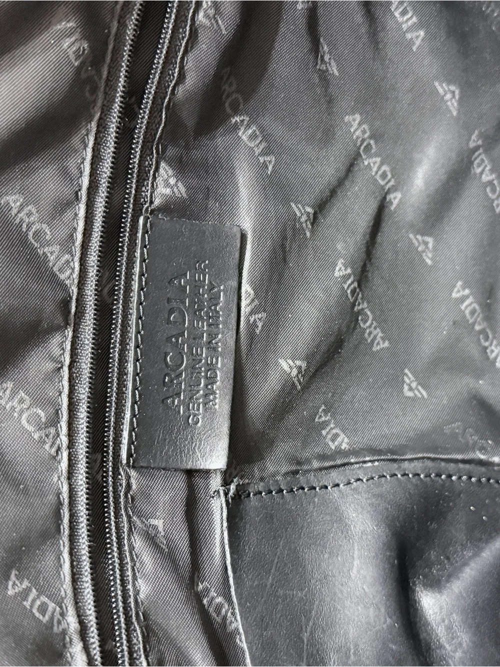 Arcadia Black Leather Tote with Double Top Handles Purse Handbag